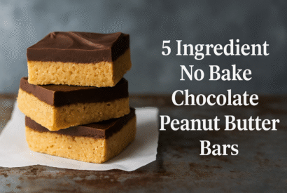 Thumbnail for 5 Ingredient No Bake Chocolate Peanut Butter Bars Recipe