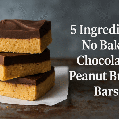 5 Ingredient No Bake Chocolate Peanut Butter Bars