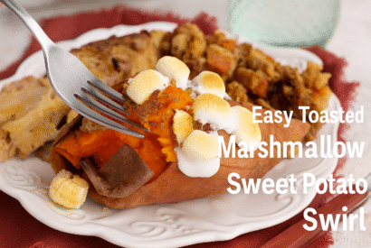 Thumbnail for Easy Toasted Marshmallow Sweet Potato Swirl