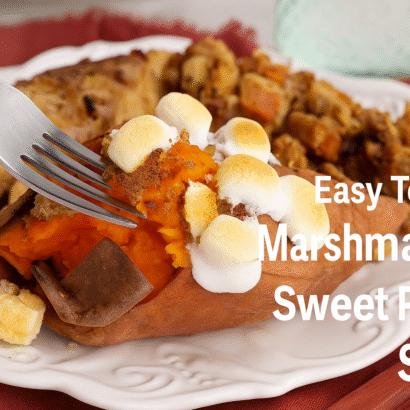 Easy Toasted Marshmallow Sweet Potato Swirl