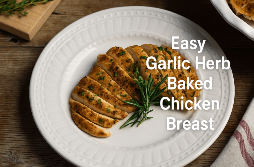 Easy Garlic Herb Baked Chicken Breast