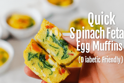 Thumbnail for Quick Spinach Feta Egg Muffins (Diabetic Friendly)
