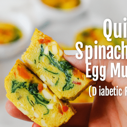 Quick Spinach Feta Egg Muffins (Diabetic Friendly)