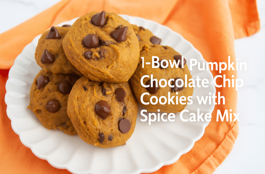1-Bowl Pumpkin Chocolate Chip Cookies with Spice Cake Mix