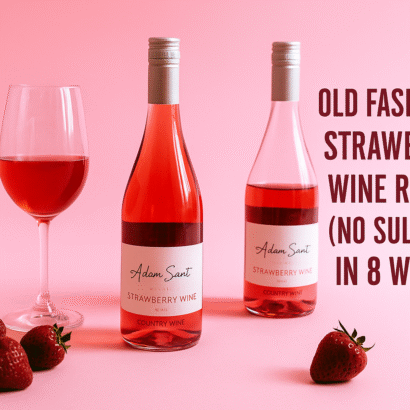 Old Fashioned Strawberry Wine Recipe (No Sulfites) in 8 Weeks